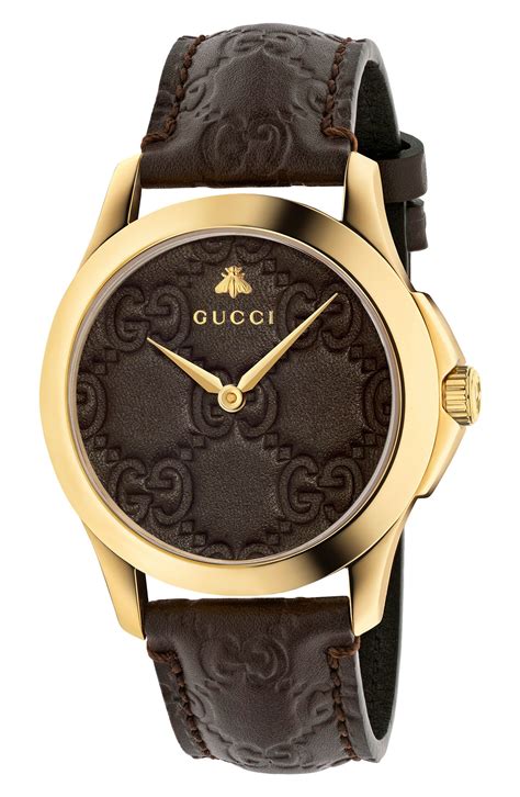 gucci watch leather strap